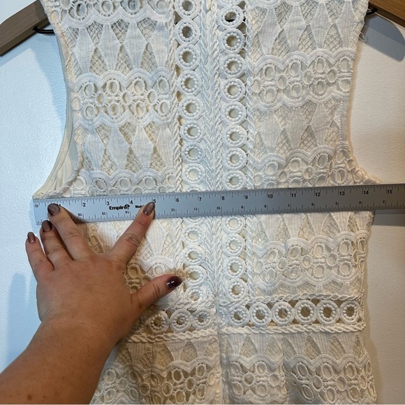 Lulus Kenna White Crochet Lace Sleeveless Bodycon Dress Size Small - Picture 9 of 12